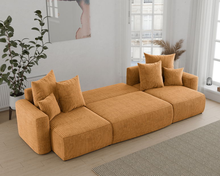 Rohová sedačka Denia U (hořčičná) (P)