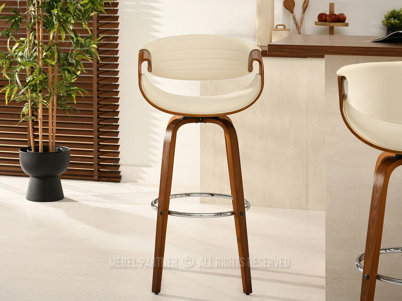 Židle Bjorn H (krémová + ořech)