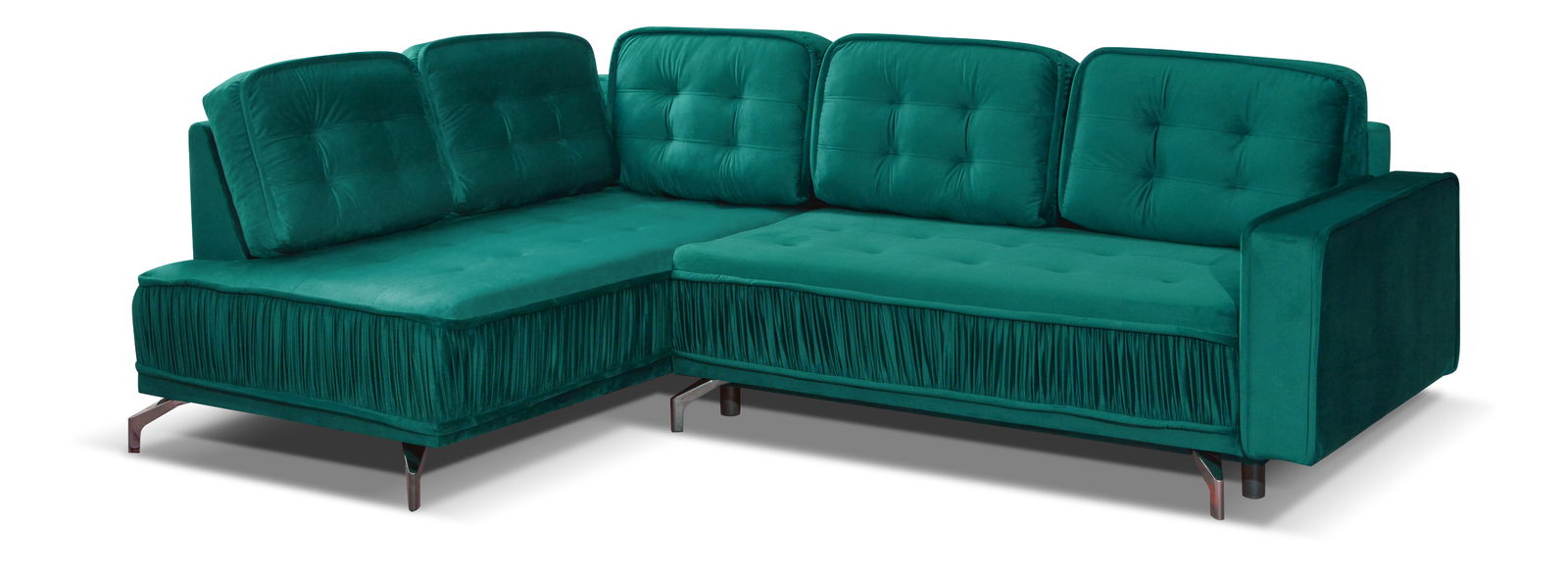 Rohová sedací souprava Variana (zelená) (L)