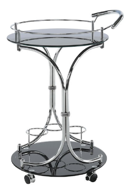 Servírovací stolek Vřesa 83871 2BKG (černá)