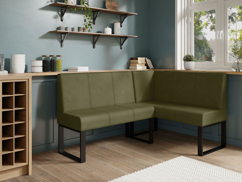 Rohová lavice Bernio 140x200 (olivová) (P)