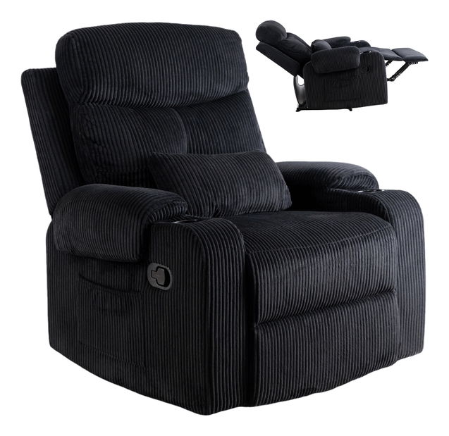 Polohovací křeslo Trigesimo (černá)