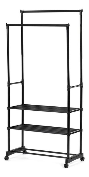 Věšák na kolečkách Ganaban (černá)