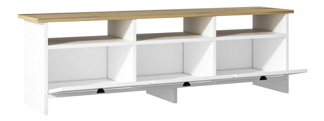 TV stolek/skříňka Ossa (bílá + dub safírový)