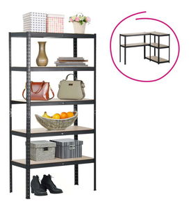 Regál Reden (dub + černá)