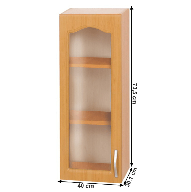 Horní kuchyňská skříňka Leite MDF klasik W40S/L (L)