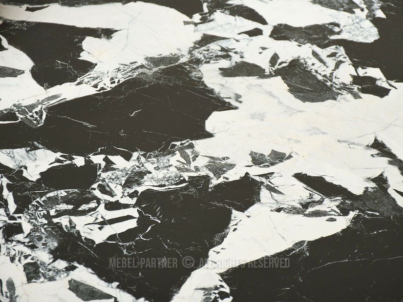 Jídelní stůl Caramelos (mramor + černá)