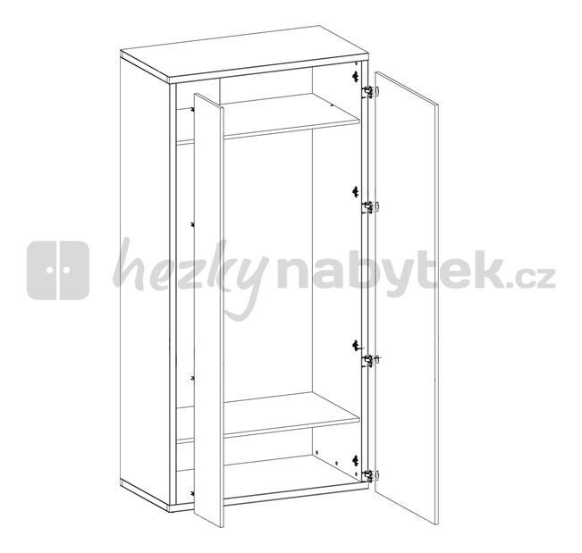 Šatní skříň BRW CREATIO SZF/11/22 L/P