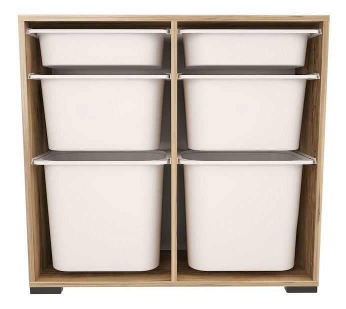 Organizér na hračky Dremonka 5 (ořech + bílá)