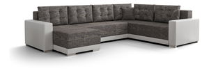Rohová sedačka ve tvaru U Odyssey 3 (šedá + bílá) (P)