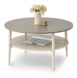 Konferenční stolek Rogatoria (béžová + krémová)