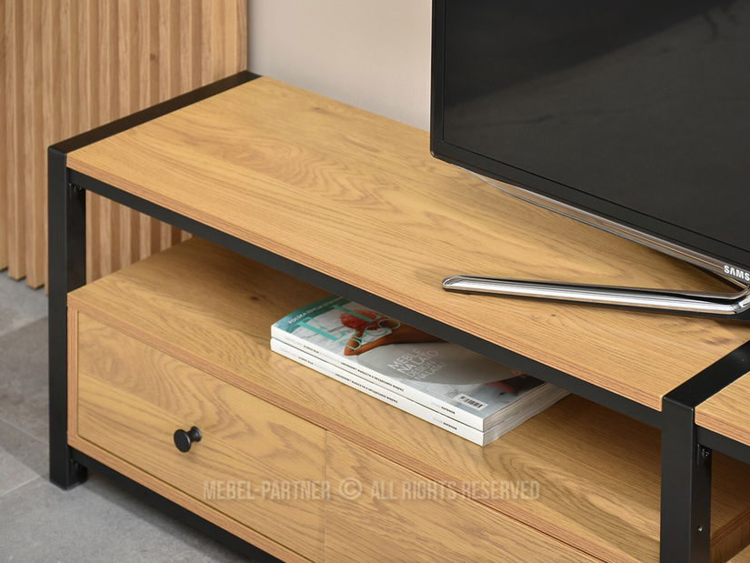 TV stolek/skříňka Elena (dub + černá)