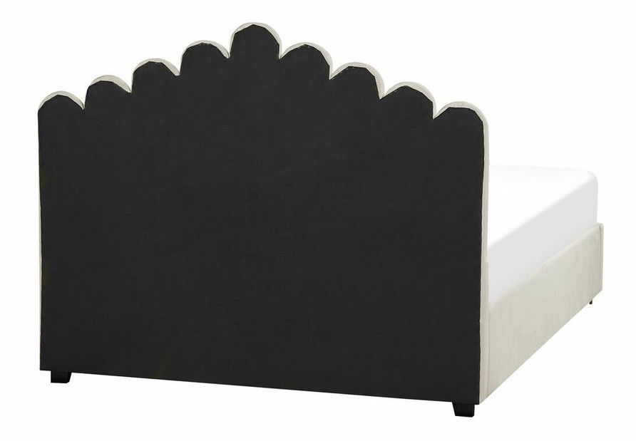 Manželská postel 160 cm Valhala (bílá) (s roštem a úložným prostorem)