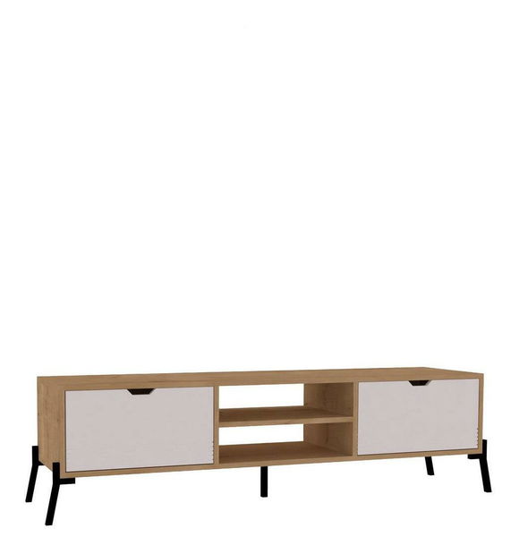 TV stolek/skříňka Pasula (dub safírový + bílá)