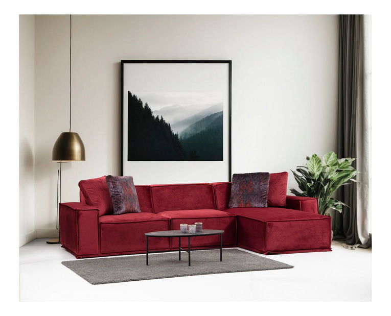 Rohová sedačka Legaletta 8 (bordó) (P)
