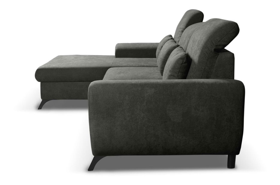 Rohová sedací souprava Altham (tmavě šedá) (L)