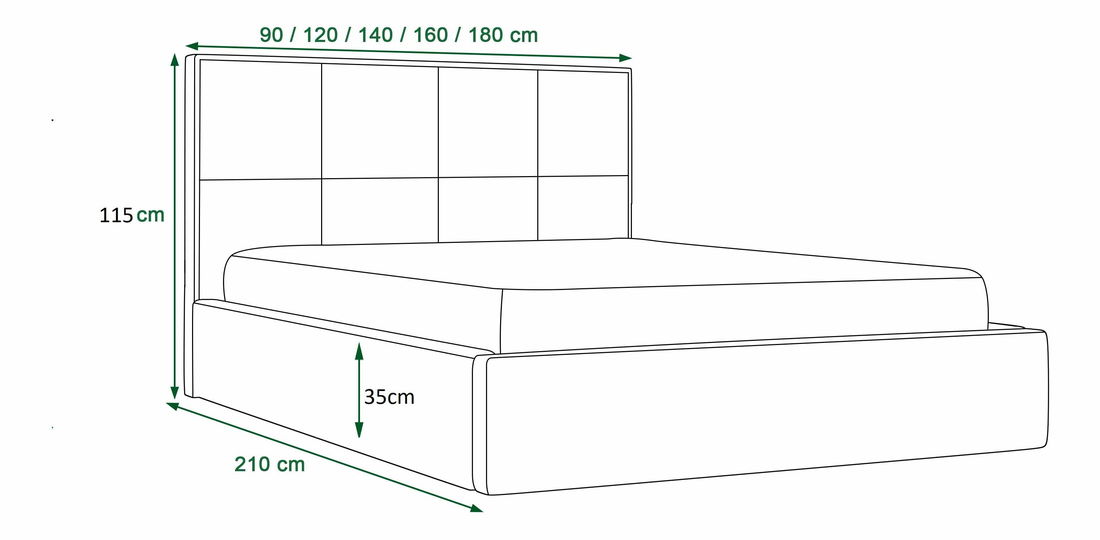 Manželská postel 160 cm Ocie (béžová) (s roštem a úložným prostorem)