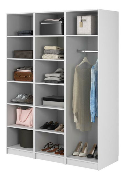 Šatní skříň Moonie X (bílá)