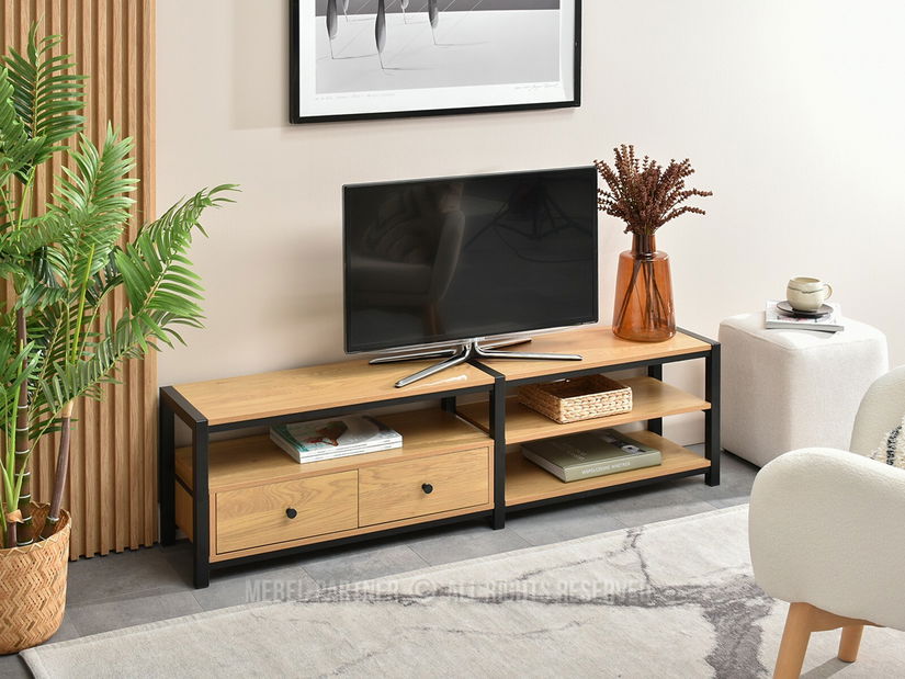 TV stolek/skříňka Elena (dub + černá)