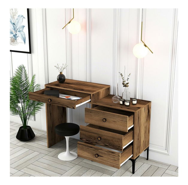 Toaletní stolek Logan 2 (ořechový vzor)