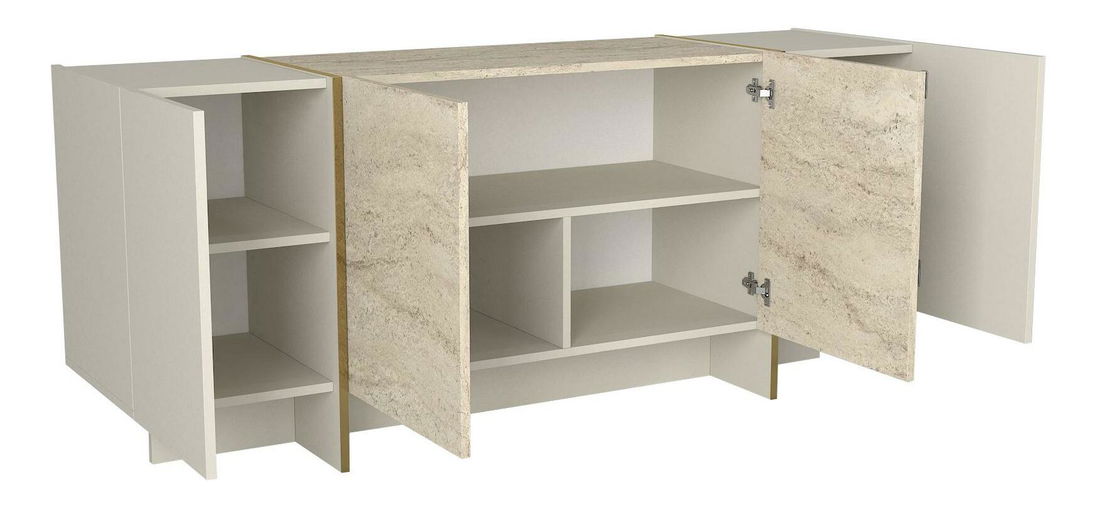 Skříňka Veya 4 (travertin + písková)