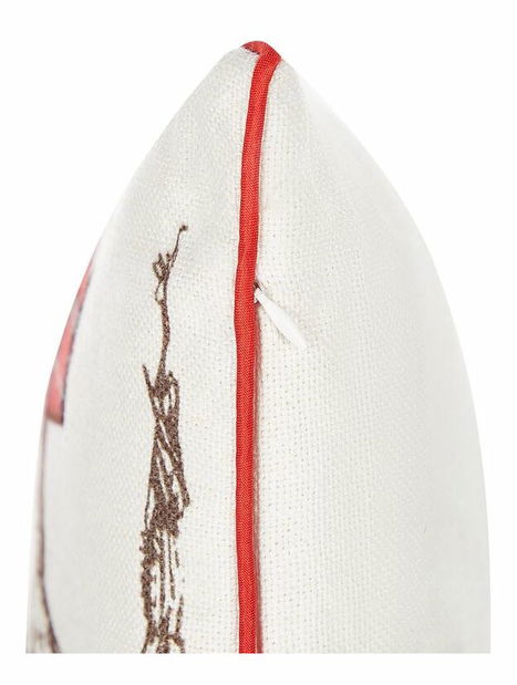 Sada 2 ozdobných polštářů 45 x 45 cm Swen (bílá + červená)