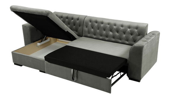 Rohová rozkládací pohovka Leon (L) (Magic Velvet 2234 + Magic Velvet 2234 + Magic Velvet 2240)