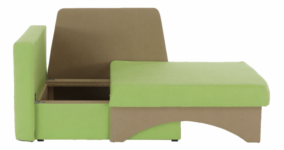 Dětská pohovka Kuboš zelená + béžová (L)