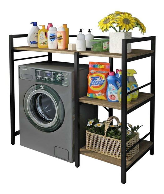 Regál Baret (dub + černá)