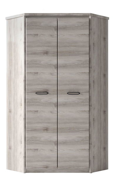 Rohová šatní skříň Japon (kaštan nairobi)