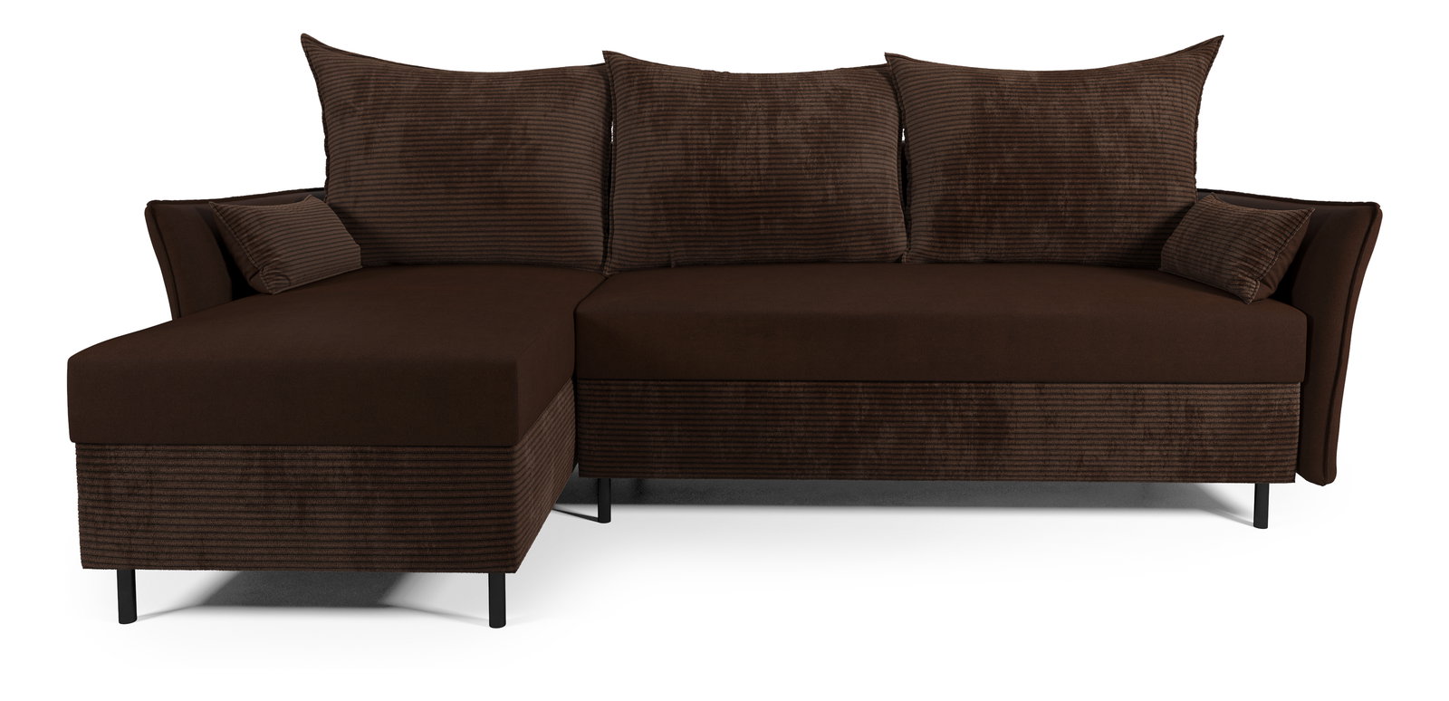 Rohová sedací souprava Goofy (L) (tmavě hnědá)