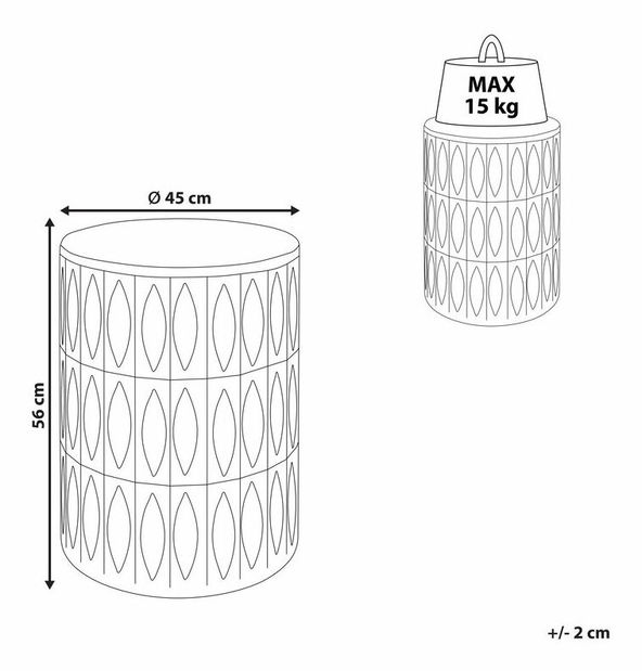 Konferenční stolek Domenica (šedá)