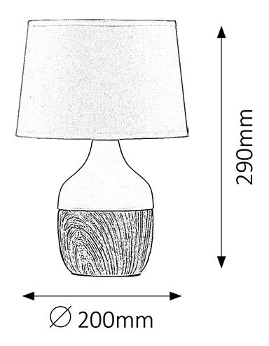 Stolní lampa Yvette 4370 (béžová + bílá)