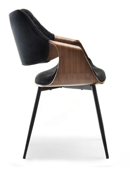 Židle Rolf K (ořech tmavý + černá)