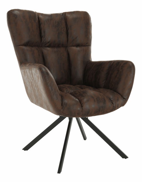 Dizajnové křeslo Komand (hnědá)