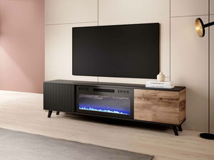 TV stolek Remali (černá + dub wotan)