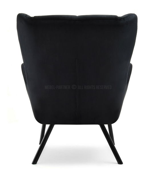 Designové křeslo Norweien (černá + zlatá)