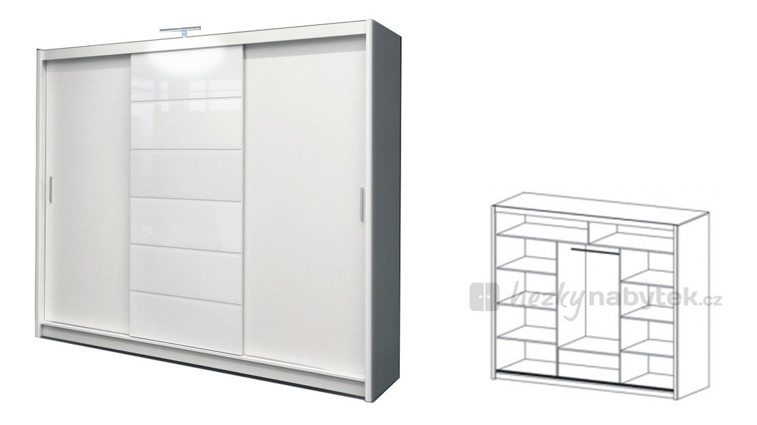 Šatní skříň Malibu white