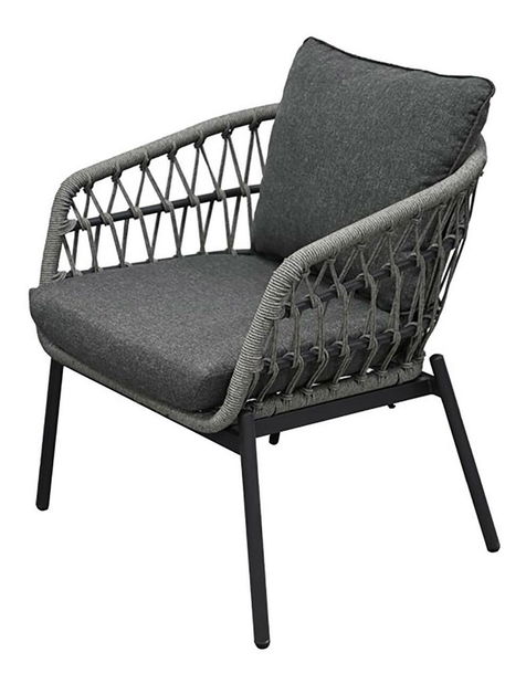 Zahradní sestava Artefactos (antracit + tmavě šedá) (pro 4 osoby)