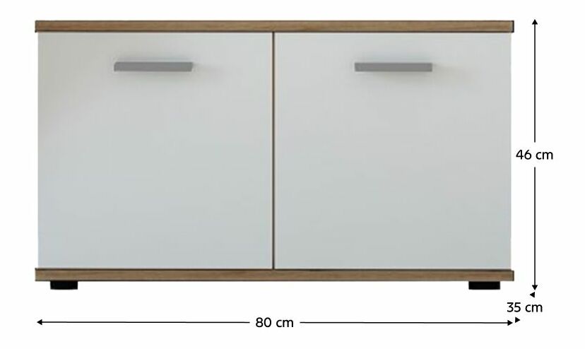 Botník (skříňka na boty) IRIS (dub wotan + bílá)