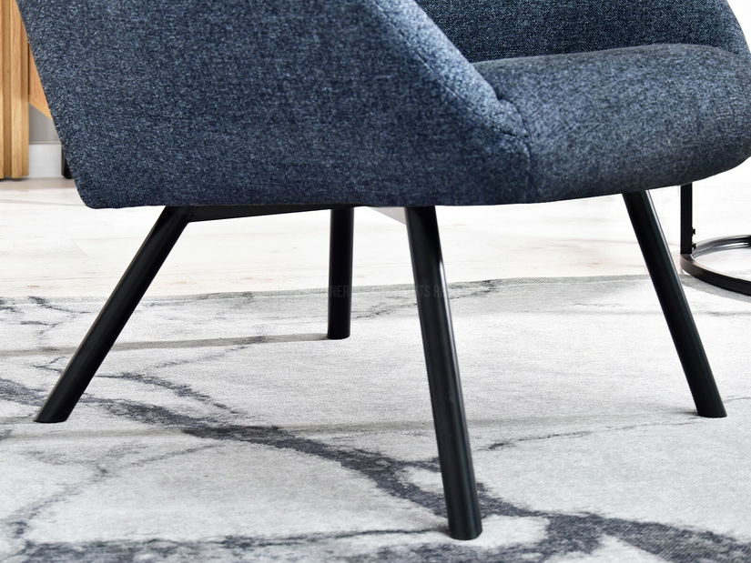 Designové křeslo Norweien (šedá + zlatá)