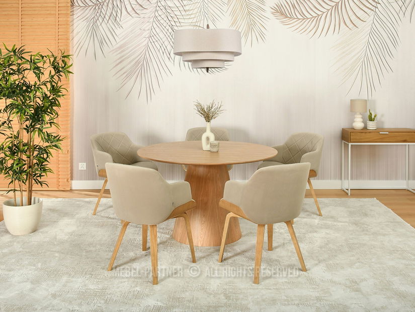 Židle Sorien K (béžová + dub)