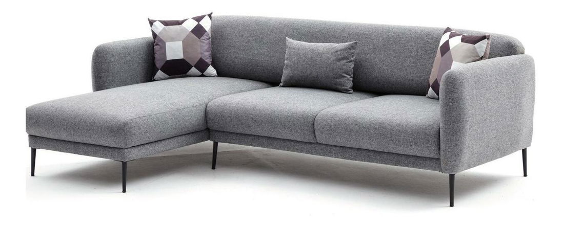 Rohová sedačka Victory (L) (šedá + černá)