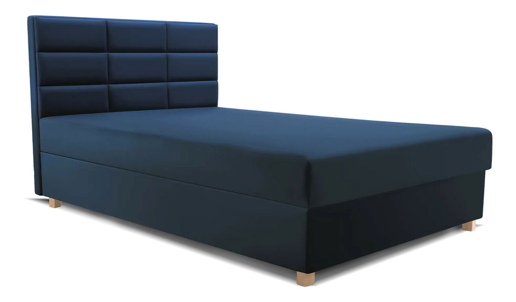  Jednolůžková postel 120 cm Picasso II (tmavě modrá) (s úl. prostorem a matrací)