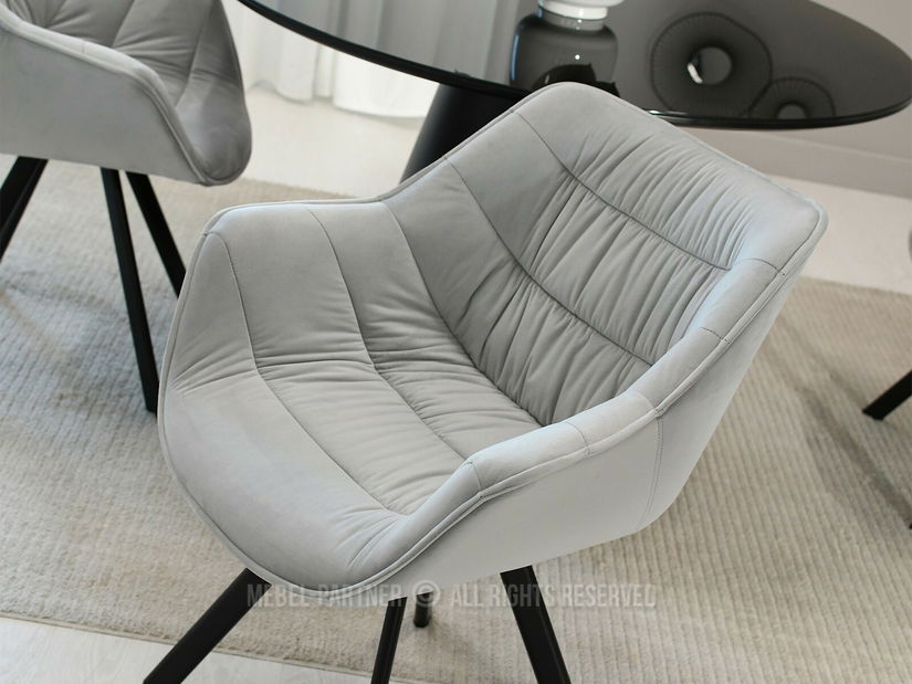 Židle Nina (světle šedá + černá)