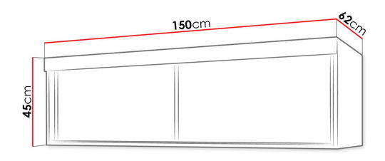 Nástavec na šatní skříň Seharat 15 (bílá)