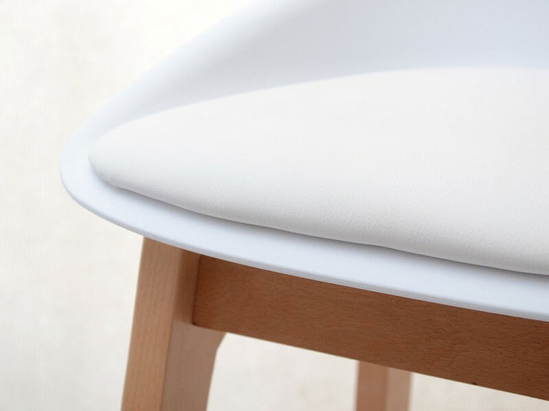 Židle Rita (bílá + buk)