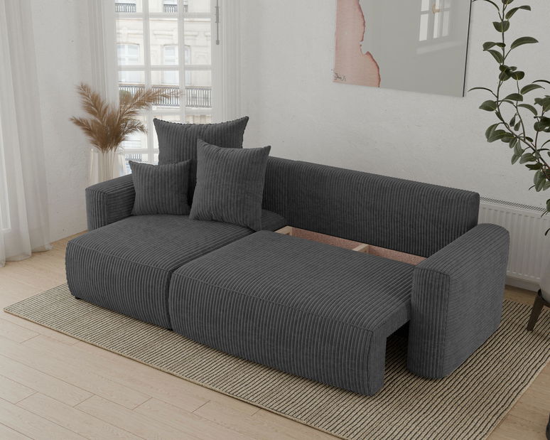 Rohová sedačka Denia (L) (tmavě šedá)