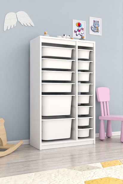 Organizér na hračky Dremonka 6 (bílá)