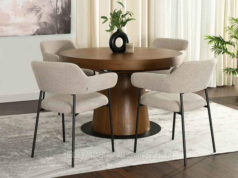 Jídelní židle Exigente (béžová + černá)